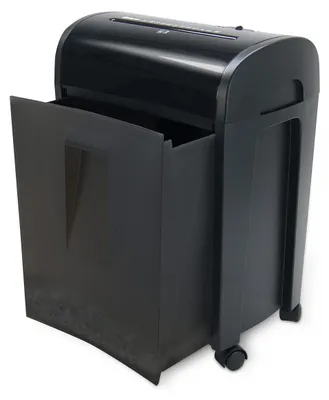 Productafbeelding van WAYTEX 77323 Documentvernietiger, kruis snijmechanisme, capaciteit 10 vel, geschikt voor CD's en DVD's, met opvangbak (14 liter)