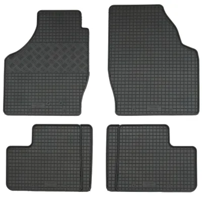 Gummifußmatten Set 4-teilig für Opel Agila A H00 (2003-2008), schwarz