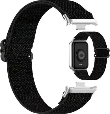 Productafbeelding van Vervangende polsband voor Redmi Watch 5 - 22 mm nylon zwart - Duurzaam en comfortabel - ServiceTopper