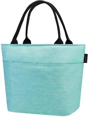 Image de Petite boîte à lunch isotherme turquoise et étanche, pour le travail et l'école