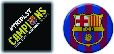 Produktbild von FC Barcelona Magnet-Set Fussball Multicolor