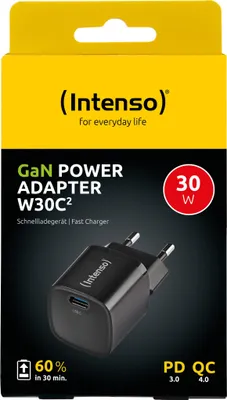Produktbild von Intenso W30C² GaN, Drinnen, AC, 20 V, Schwarz