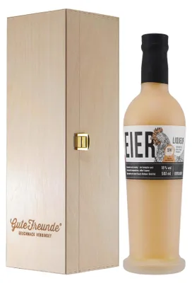 Produktbild von Birkenhof Eierlikör mit Geschenk-Holzkiste