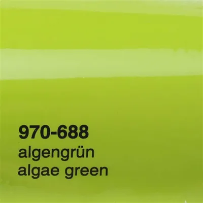 Produktbild von (25€/m²) Oracal 970RA Autofolie 688 Algengrün Glanz Folie 152 cm Breite Laufmeterware gegossene Auto Folie selbstklebend