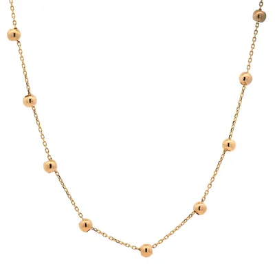 Produktbild von Goldkette Collier Kette Halskette Kügelchen massiv  375-9 Karat Gold