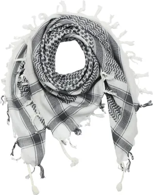 Produktbild von Kufiya – Keffiyeh – weiß – grau – Arafat-Tuch