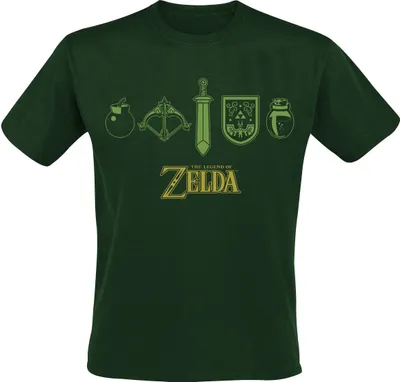 Produktbild von The Legend Of Zelda T-Shirt Herren Quest Essentials grün XXL