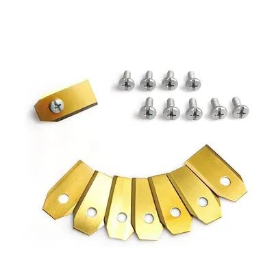 Produktbild von 45 x Titanium Messerklingen für alle Husqvarn / Automower / Yardforce / Gardena Mähroboter (3g-0,75mm) mit 45 Schrauben,Ersatzklingen für Modelle 105,310,315,320,420,430x,r40i