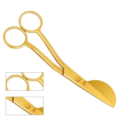 Produktbild von Haushaltsscheren,Teppichschere,für Teppich, Pappe,15*5.2cm,Edelstahl,Stoffbällchen und Teppichflusen schneiden,Gold