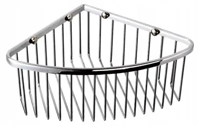 Produktbild von STELLA CLASSIC Eckkorb Metall für Wandmontage Chrom