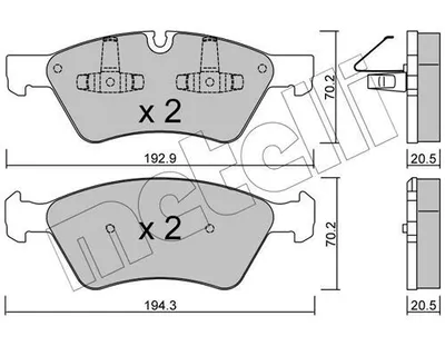 Produktbild von METELLI Bremsbeläge Satz Vorne Bremsklötze passend für MERCEDES-BENZ E-Klasse Limousine (W211) 22-0670-0