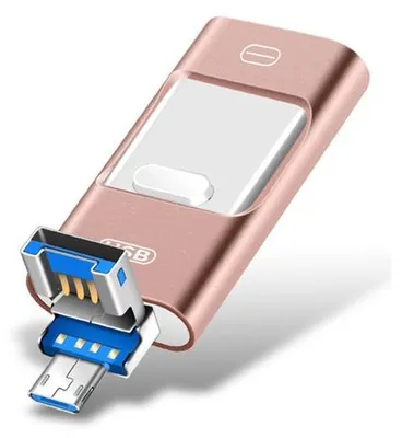 Obrázok produktu pre 128 GB 4-v-1 USB kľúč USB-C, Micro-USB, USB-A, vysokorýchlostný prenos dát