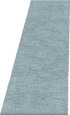Produktbild von Teppich Läufer Wohnzimmer Blau 80x250 Unicolor - Einfarbig aus Polyester