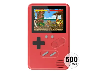 Image de TechKidz, console portable Slim avec 500 jeux, rouge