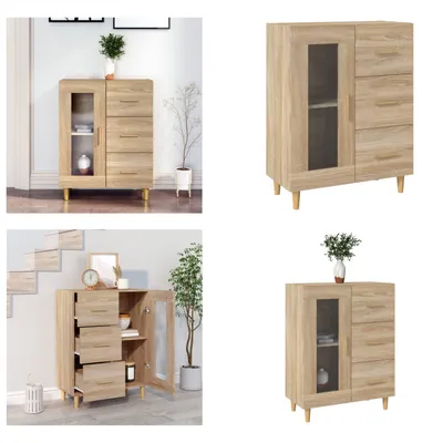 Obrázok produktu pre vidaXL Príborník Sonoma dub 69,5x34x90 cm materiál na báze dreva - Príborník - Príborníky - Skriňa - Úložná skriňa