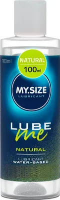 Produktbild von MY.SIZE Lube Me Premium Gleitgel Natural 100 ml I Gleitmittel natürlich & geruchsneutral I Wasserbasierte Gleitgele I Lubricant Gel für Toys & Latexkondome geeignet I water based lubrication