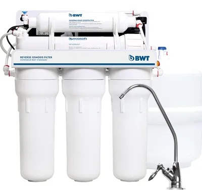 Umkehrosmose-System 5-stufig mit Pumpe, 75 GPD, 12 l Tank