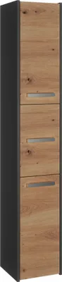 Obrázek produktu pro Moderní koupelnová skříňka v 5 barvách - univerzální a snadno sestavitelná. Barva: Antracit/dub Artisan, koupelnová polička, koupelnový nábytek, koupelnová skříňka, koupelnová vysoká skříňka