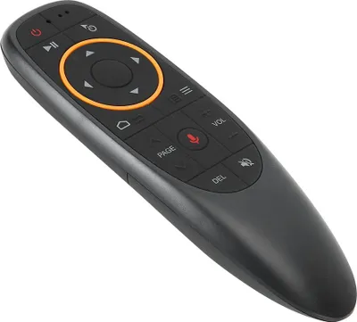Image de Télécommande vocale 2.4G Noir ABS Silicone G10 Noir Télécommande vocale 2.4G Air Mouse Clavier sans fil avec gyroscope (2.4G Body Feeling Gyroscope Voice)