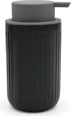Image de Distributeur de savon en céramique noir, 400 ml, pour la cuisine et la salle de bains