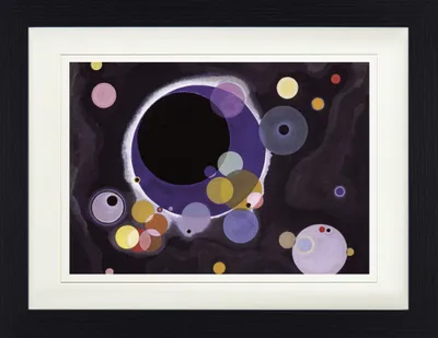 Produktbild von Wassily Kandinsky Gerahmtes Bild Mit Edlem Passepartout | Wand-Bilder | Im Bilderrahmen - Einige Kreise, 1926 (30 x 40 cm)