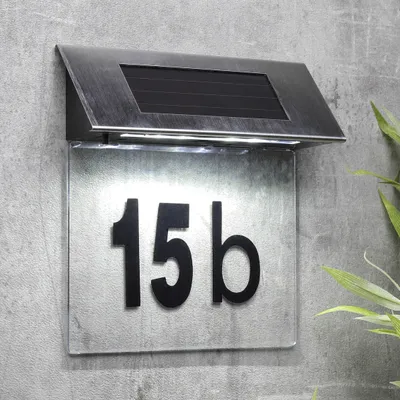 Produktbild von Hausnummernschild LED Beleuchtet Solar