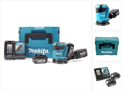 Produktbild von Makita BBO180RFJ, Schwingschleifer, Rund, 11000 RPM, Batterie/Akku, Lithium-Ion (Li-Ion), 3 Ah