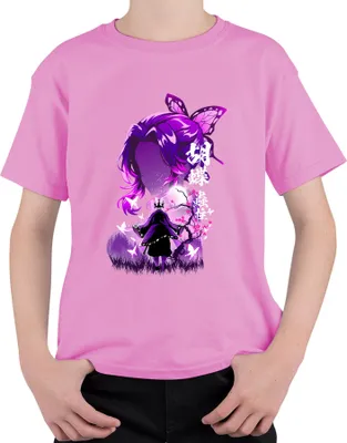 Obrázek produktu pro Kimetsu no Yaiba Shinobu Kocho Demon Slayer Uni dětské tričko, růžová, 152