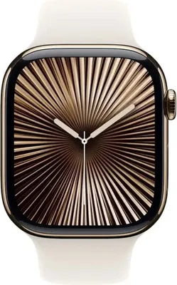 Obrázek produktu pro Hodinky, Apple Watch S10 Cellular 46 mm Zlaté titanové pouzdro se sportovním řemínkem Starlight - M/L