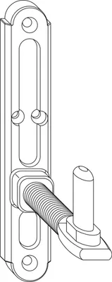 Produktbild von MACO RUSTICO Ladenplattenverstellkloben MV mit Gewinde, Abstand 22-50mm, schwarz