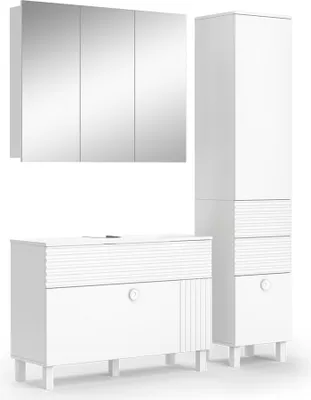 Produktbild von Badmöbel-Set Vicco Sola Weiß 3 Teile, mit Hochschrank, Model 40871