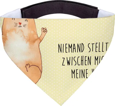 Produktbild von Mr. & Mrs. Panda Halstuch Hund Katze Umarmen - Gelb Pastell - Geschenk, Cats, Haustier, Cat, für, Bandana, Katzen, Hunde Hals Tuch, Schal, Dreieckstuch