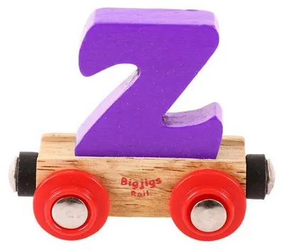 Image de Bigjigs Rail Wagon Train en bois - Lettre Z