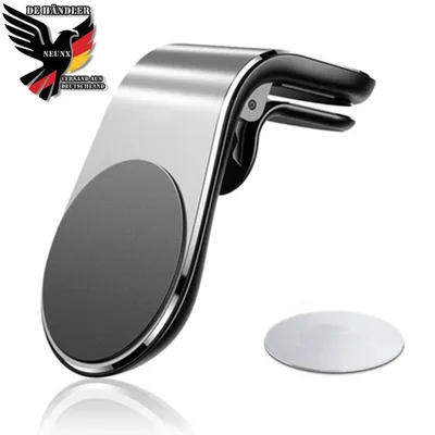 Produktbild von Handyhalter fürs Auto Magnet Kfz Handy Halterung Lüftung Superstark Magnetkraft mit 5 Magnete magnetisch Auto Handyhalterung für alle Handys Silber