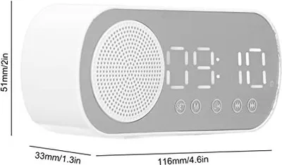 Produktbild von Digitaler Wecker, HiFi-UKW-Radio, Wiederaufladbare Spiegeluhr, Unterstützt Speicherkarte, Tragbarer Bluetooth 5.0-Lautsprecher-Wecker Zum Lesen,