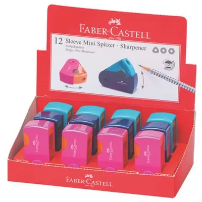 Produktbild von 12x Faber-Castell 182714 Einfachspitzdose SLEEVE MINI sortiert