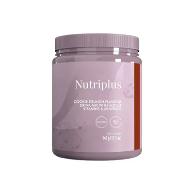 Produktbild von Nutriplus Cookie Crunch Shake 540 g – Proteinreicher Mahlzeitenersatz mit 20 g Erbsenprotein, Inulin & 27 Vitaminen und Mineralstoffen I KBruShop