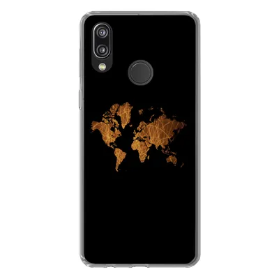 Produktbild von MuchoWow® Handyhülle Schutzhülle Hülle für Huawei P20 Lite (2020) Weltkarte - Schilf - Karte Silikon Softcase Handy Hülle - Kartenhalter