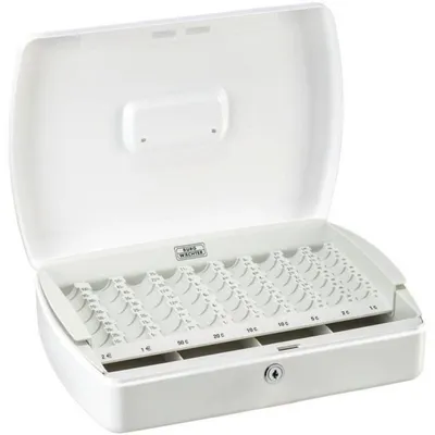 Image de Burg-Wächter ZK 2307 EURO Caissette à monnaie "Office" - 330 x 235 x 75 mm, blanc
