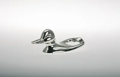 Produktbild von Kapselheber Ente Länge 10,0 cm versilbert Anlaufgeschützt