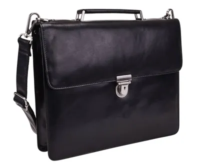 Produktbild von LEONHARD HEYDEN Leder Aktentasche Umhängetasche mit Laptopfach Cambridge Briefcase 1 Compartment Black schwarz