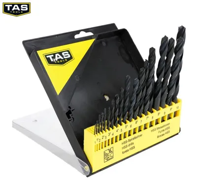 Image de TAS Jeu de forets à métaux 19 pièces 1-10mm Bricolage Coffret spiralé Métal
