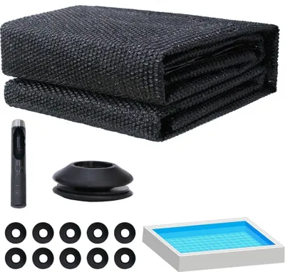 Produktbild von Solarfolie Solarheizung Abdeckplane Poolheizung Wärmeplane Schwarz 600x400cm