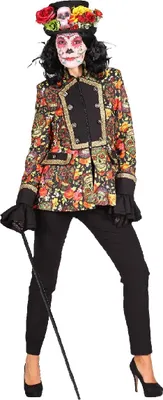 Produktbild von T2364-SKUC-S bunt Gravedigger Totenkopf Damen Jacke Tag der Toten/Mexican Skull Gr.S