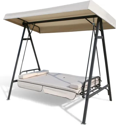 Produktbild von Grasekamp Hollywoodschaukel Amalfi, klappbar als  Liege Relax Schaukel Gartenliege