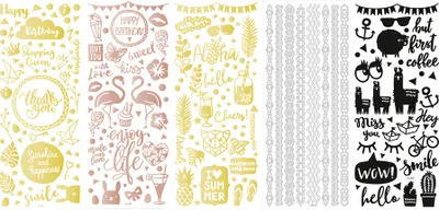 Produktbild von folia Relief-Sticker "GANZJAHR" Blattformat: 100 x 240 mm 10 Blatt