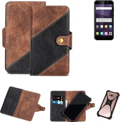 Produktbild von K-S-Trade Handy Hülle Schutz Hülle Schutzhülle Bookstyle Case kompatibel mit ZTE Blade A622 Handy Cover Hülle Schutztasche 1x
