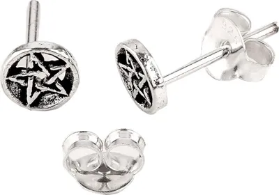 Produktbild von Ohrstecker Pentagramm klein Schmuck 925er Silber