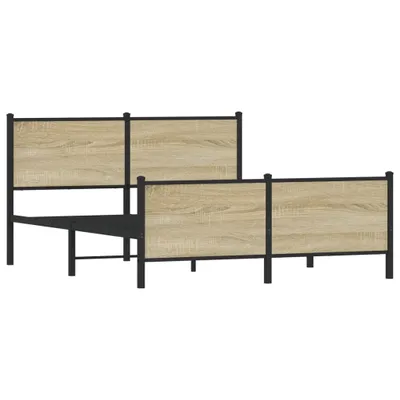 Obrázek produktu pro vidaXL Kovová postel bez matrace Sonoma dub 160x200 cm