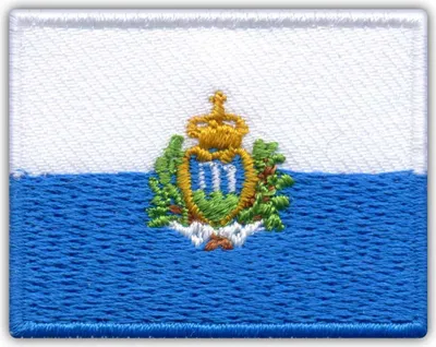 Image de Ecusson avec le drapeau de Saint-Marin - Dos magnétique - Ecusson/Insigne/emblème brodé